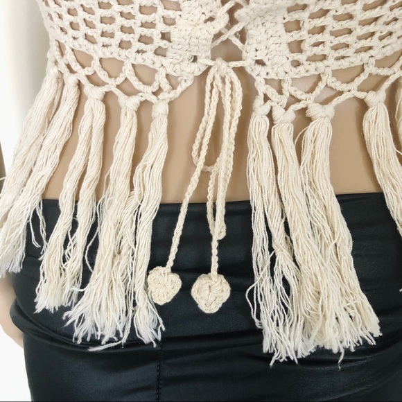 EARTHBOUND Boho Crochet Tassel Crop Top - Picture 4 of 4